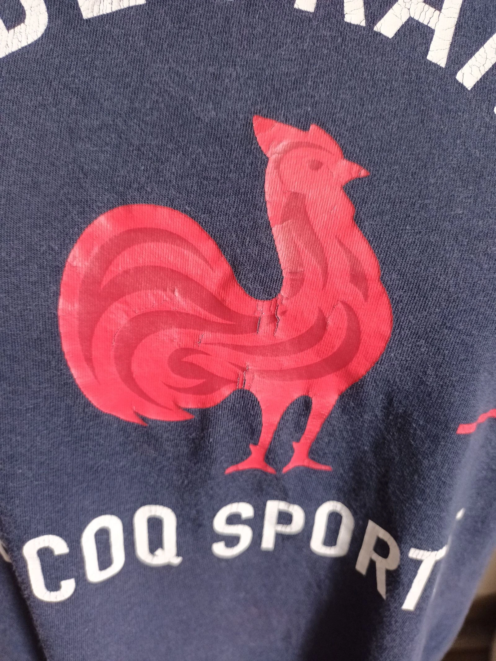 T-shirt XV de France Le Coq Sportif Maat L scheuren logo coq – photo 11